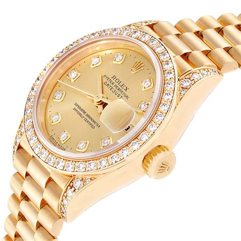 rolex datejust ladies 26mm jubilee yellow gold diamond|Rolex lady Datejust 26 gold.